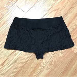My Lola A&G Black Lace Low Rise Comfy Short Shorts